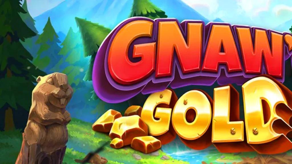 Interface do jogo Gnaw’n Gold com tema de castores e tesouros