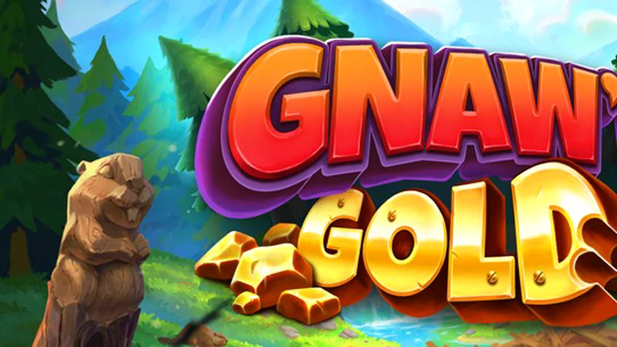Interface do jogo Gnaw’n Gold com tema de castores e tesouros